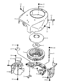 Fh500v-As02 Cooling System Diagram and Parts List for GF1748 55AE234M150-WAM Cub Cadet Lawn Mower